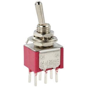 TRU COMPONENTS TC-11546996 Tuimelschakelaar 125 V/AC, 250 V/AC 3 A 2x aan/aan Continu 1 stuk(s)