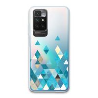 Gekleurde driehoekjes blauw: Xiaomi Redmi 10 Transparant Hoesje