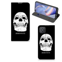 Mobiel BookCase OPPO Reno4 Z 5G Skull Eyes
