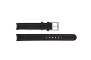 Horlogeband Mondaine BM20014 Leder Zwart 14mm