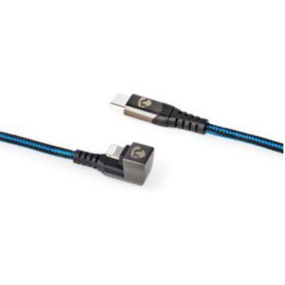 Data- en oplaadkabel | USB-C- Male naar Apple Lightning 8-pins Male | Gaming connector 180° | 2,