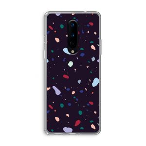 Dark Rounded Terrazzo: OnePlus 8 Transparant Hoesje