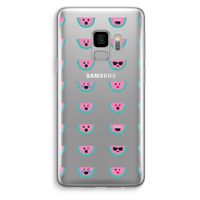 Smiley watermeloenprint: Samsung Galaxy S9 Transparant Hoesje