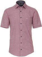 Casa Moda Heren Overhemd Rood Bolletjes Print Kent Boord Comfort Fit - thumbnail