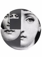 Fornasetti assiette à imprimé graphique - Noir - thumbnail