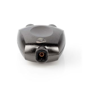 Nedis® Optical Audio Adapter | TosLink Female - 2x TosLink Female | Aluminium | Grey