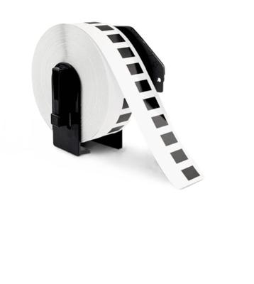 Huismerk Label Tape voor Brother DK-22210 | 29 mm x 30,48 m | Zwart op Wit - 1 stuk