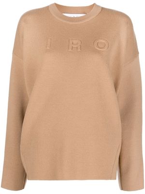 IRO pull à logo intarsia - Marron
