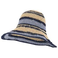 Sarlini Hoed Straw Multi Denim