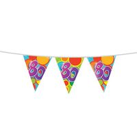 Leeftijd verjaardag thema vlaggetjes 80 jaar plastic 10 meter
