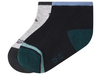 lupilu 2 Paar kinder sokken (Auto/grijs/marineblauw, 23/26)