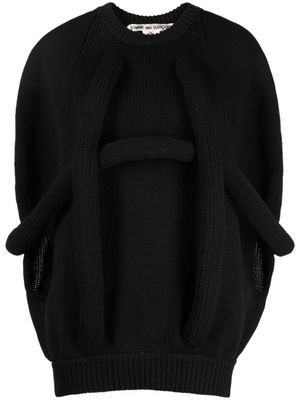 Comme Des Garçons pull en maille épaisse à design arrondi - Noir