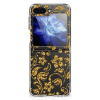 Samsung Galaxy Z Flip 6 | TPU Case | Gouden Bloemen