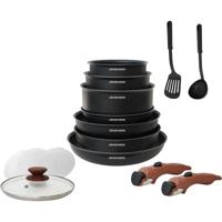 Arthur Martin AM1502 15-delige pannenset - afneembare handgreep met houteffect - alle warmtebronnen inclusief inductie Arthur Martin AM1502 15-delige pannenset - afneembare handgreep met houteffect - alle warmtebronnen inclusief inductie