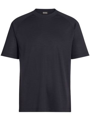 Zegna t-shirt à manches raglan - Bleu