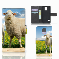 Samsung Galaxy S5 | S5 Neo Telefoonhoesje met Pasjes Schaap en Lammetje - thumbnail