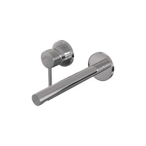 Inbouw Wastafelmengkraan Brauer Chrome Carving Coldstart Rechte Uitloop Ronde Hendel Links Chroom Met Rozetten