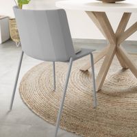 Kave Home Vloerkleed 'Doc' 200 x 200cm, kleur Naturel