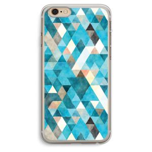 Gekleurde driehoekjes blauw: iPhone 6 Plus / 6S Plus Transparant Hoesje