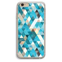 Gekleurde driehoekjes blauw: iPhone 6 Plus / 6S Plus Transparant Hoesje