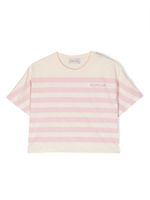 Moncler Enfant t-shirt en coton à logo brodé - Tons neutres - thumbnail