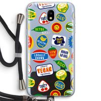 Fruitsticker: Samsung Galaxy J5 (2017) Transparant Hoesje met koord