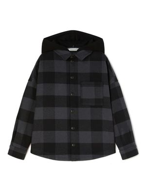 Palm Angels Kids chemise en coton à logo imprimé - Noir