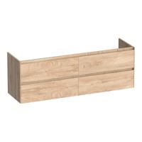 Brauer Inspire - Onderkast - 160 cm - met 4 Softclose Lades Greeploos en 2 Sifon Uitsparingen - Forest Wheat