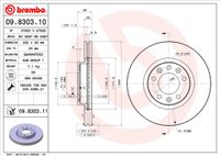 Remschijf BREMBO, Remschijftype: Binnen geventileerd, u.a. für Peugeot - thumbnail