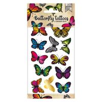 Totum metallic tattoos vlinders