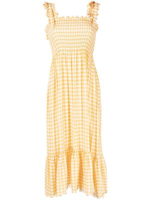 EPHEMERA robe à carreaux vichy - Jaune