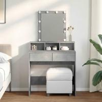 Kaptafel met LED 80x41x144,5 cm betongrijs
