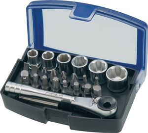 Promat Bit-/dopsleutelset | 24-delig | sleuf/PH/PZD/T/ratel/6 doppen - 4000829667 4000829667