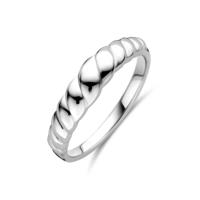 Elegante Gerhodineerde 925 Zilveren Ring - 4,5 mm Breed