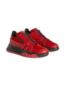 Giuseppe Junior baskets Talon Jr à bords en daim - Rouge