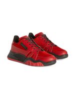 Giuseppe Junior baskets Talon Jr à bords en daim - Rouge