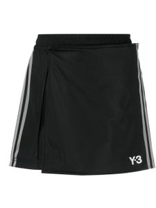 Y-3 short en coton à logo imprimé - Noir