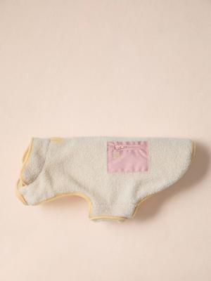 Hondenmantel van fleece beige