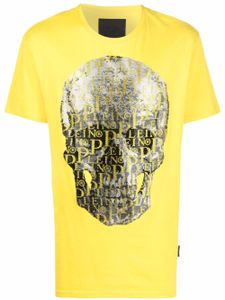 Philipp Plein t-shirt à logo tête de mort - Jaune