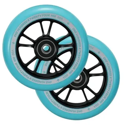 100mm Spokes Zwart Blauw - Step Wielen