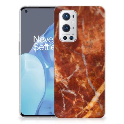OnePlus 9 Pro | TPU | Siliconen hoesje | Marmer Bruin