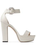 Jimmy Choo sandales Mirane 120 mm à plateforme - Blanc