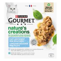 Gourmet Nature&apos;s Creations Mini Filets met zeevis natvoer kat (8x 85 g) 1 tray (8 x 85 g)