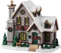 Lemax white christmas verlicht kersthuisje Caddington Village 2024