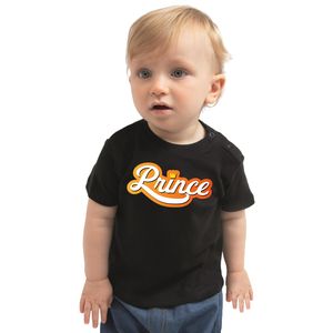 Prince Koningsdag t-shirt zwart peuter jongen/meisje