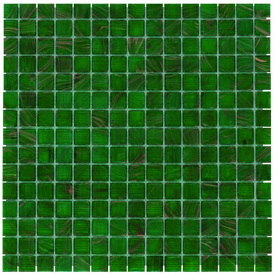 The Mosaic Factory Amsterdam Mozaiek Tegel Vierkant - Midden Groen Glas Goud Serie 322x322 mm