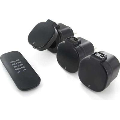 CHACON Set 3 mini buitenstopcontacten Aan / Uit - 3000W - FR + Afstandsbediening