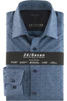 OLYMP Luxor Modern Fit Jersey shirt rook blauw, Motief - thumbnail