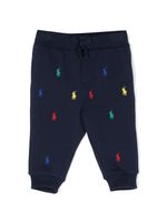 Ralph Lauren Kids pantalon à motif Polo Pony - Bleu