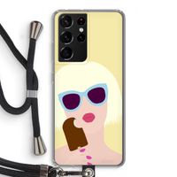 Ice cream: Samsung Galaxy S21 Ultra Transparant Hoesje met koord